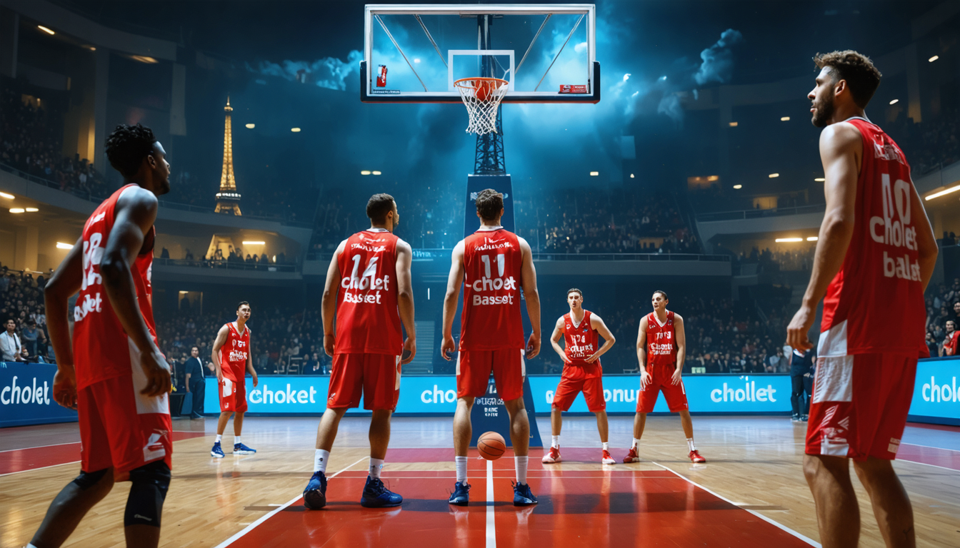 en parís, cholet basket enfrenta una noche difícil durante un partido intenso, confrontado a numerosos desafíos en la cancha.