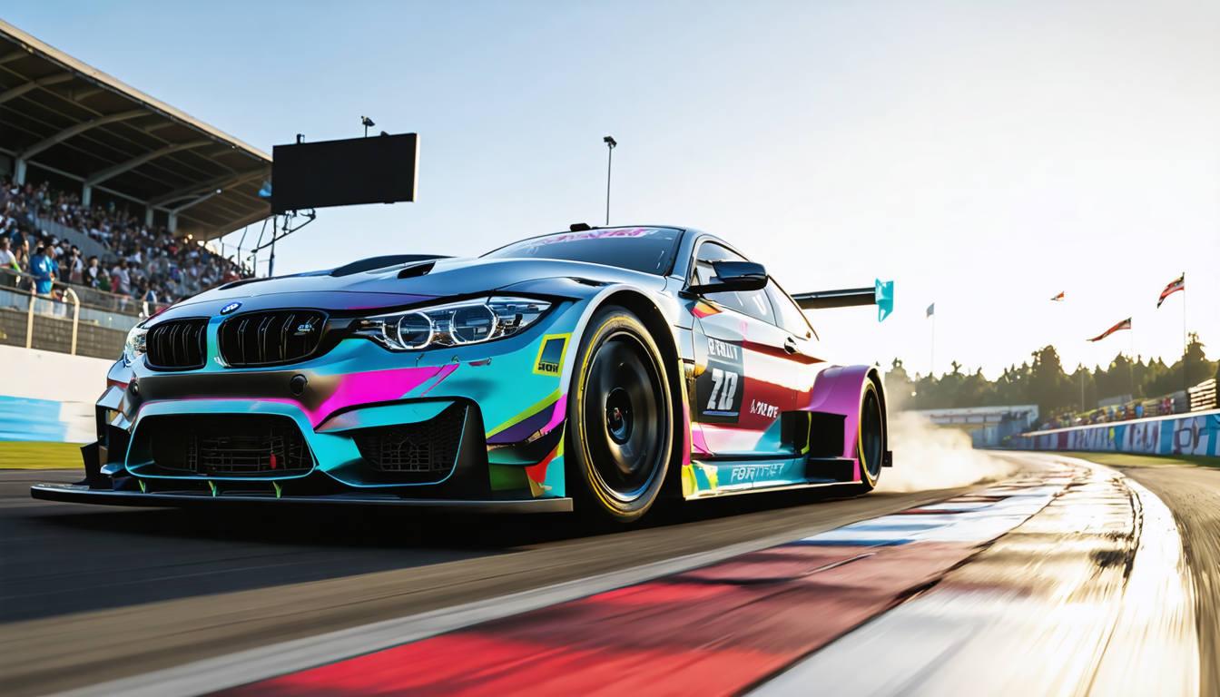 découvrez la bmw m4 gt3 evo 2025, la nouvelle star des circuits inspirée par la légende de fortnite. performance, design et adrénaline réunis pour une expérience unique.