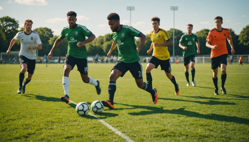 Stimuliere die Reflexe der Fußballer durch das interaktive Spiel